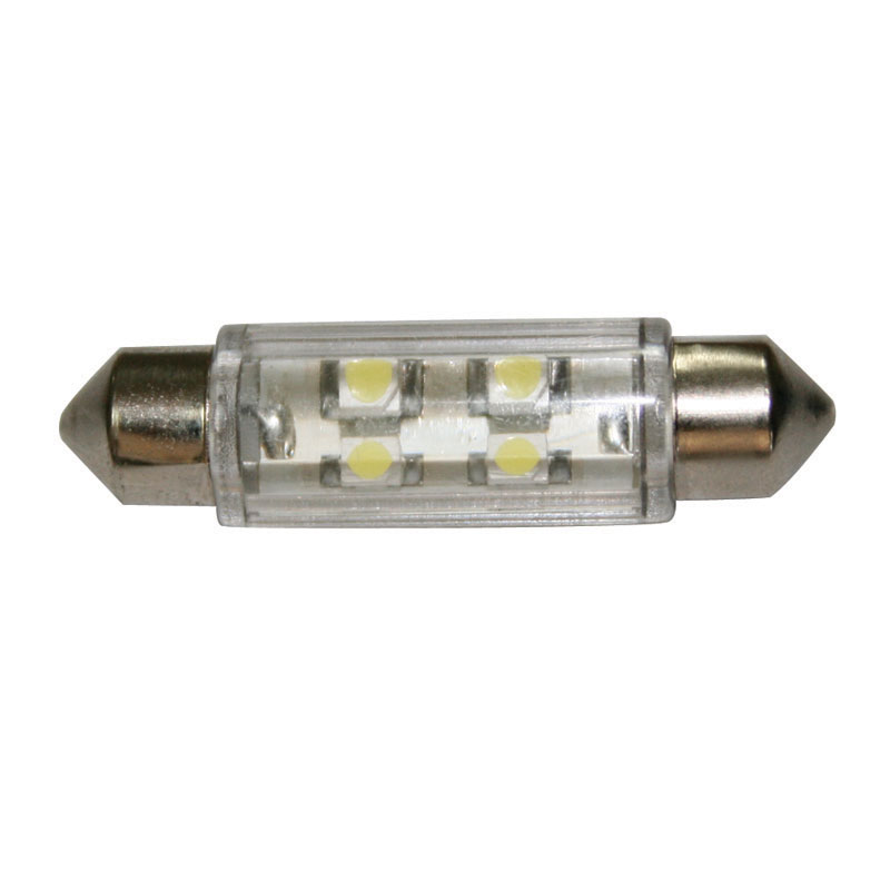 Ampoule 12V, LED, T11 39mm, blanc froid - 2x4 LEDs 360o image