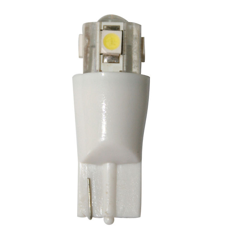 Ampoule 12V, LED, T10, blanc froid - 4SMDs+1LED image