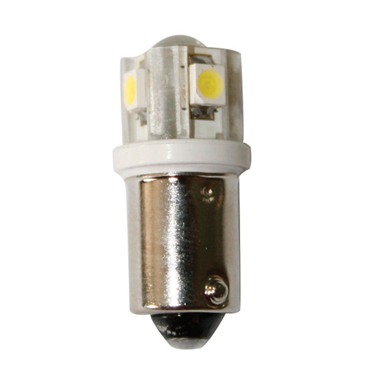 Ampoule 12V, LED, BA9S, blanc froid - 4SMDs+1LED image