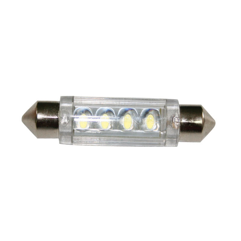 Ampoule 12V, LED, T11 41mm, blanc froid