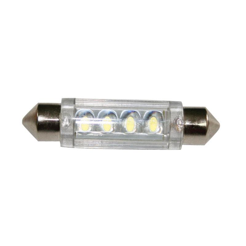 Ampoule 12V, LED, T11 41mm, blanc froid - 4 LEDs image
