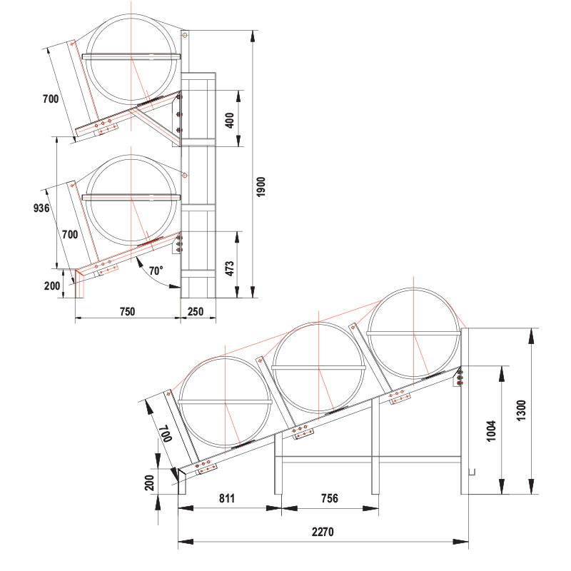Support vertical pour radeaux SOLAS OCEANO image