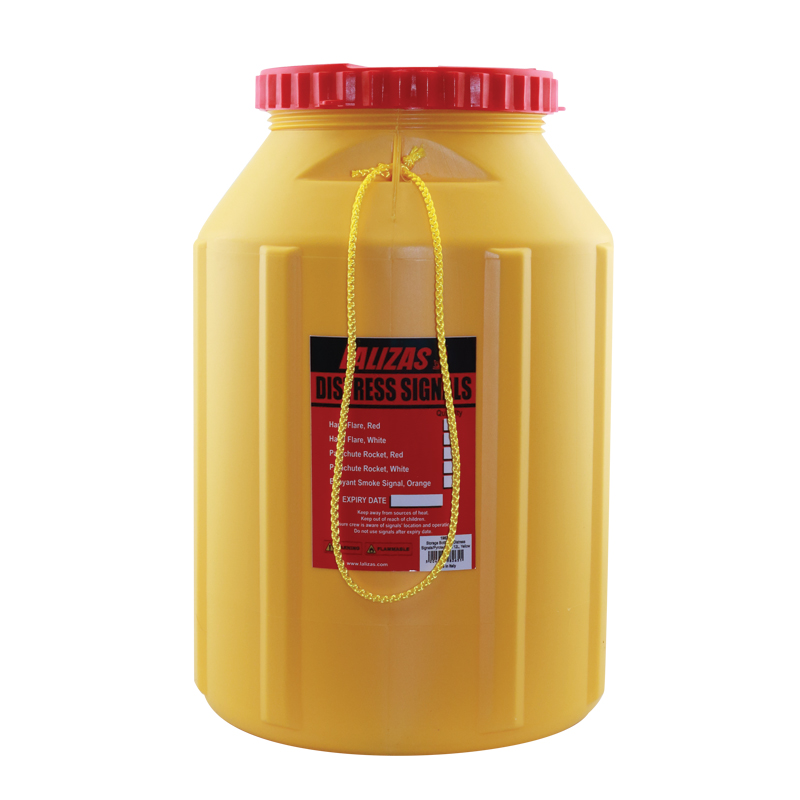 LALIZAS Bidon de stockage pour signaux de détresse/pyrotechnie 12L, jaune image