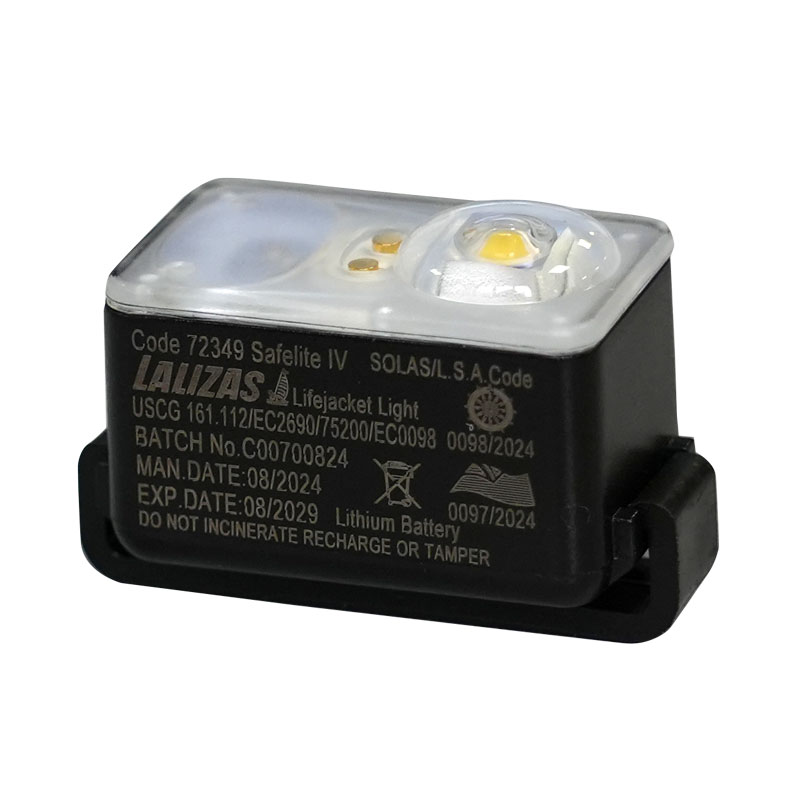 Lampe flash LALIZAS pour gilet, LED “Safelite IV” Activation ON-OFF au contact de l’eau, SOLAS/MED/USCG-MER image