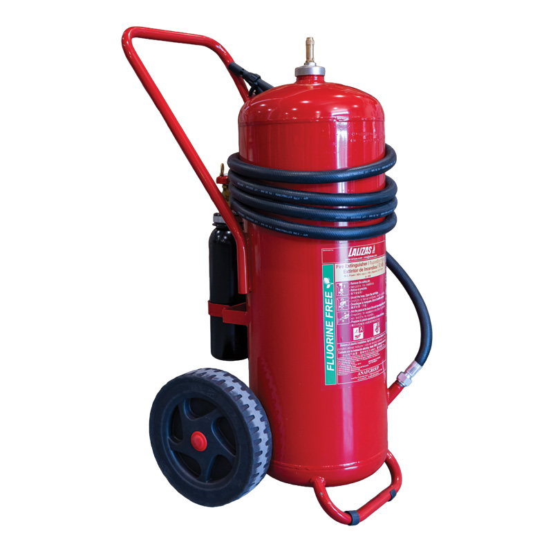 Roue extinctrice LALIZAS, mousse sans PFAS, à cartouche, acier inoxydable, avec tuyau et avertisseur sonore, SOLAS/MED (EN, GR, ES, CN) image